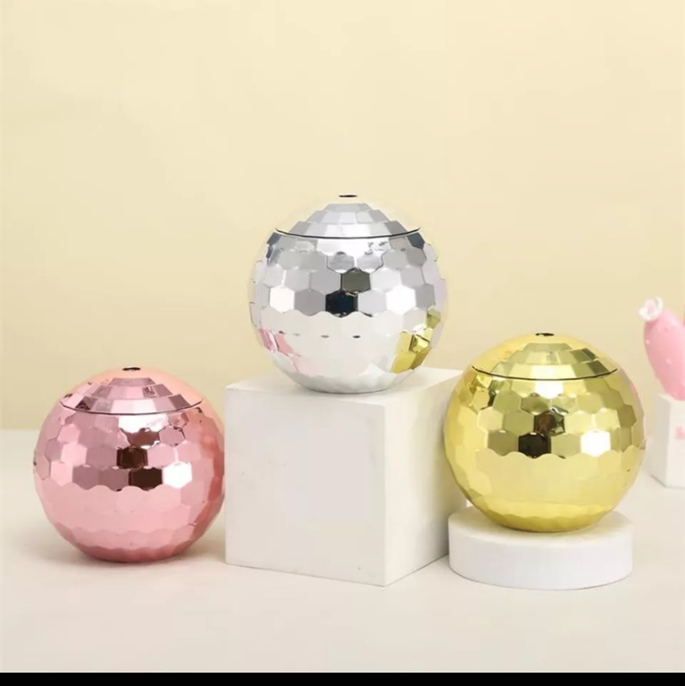 Disco Ball Reusable Cups w/ Straw
